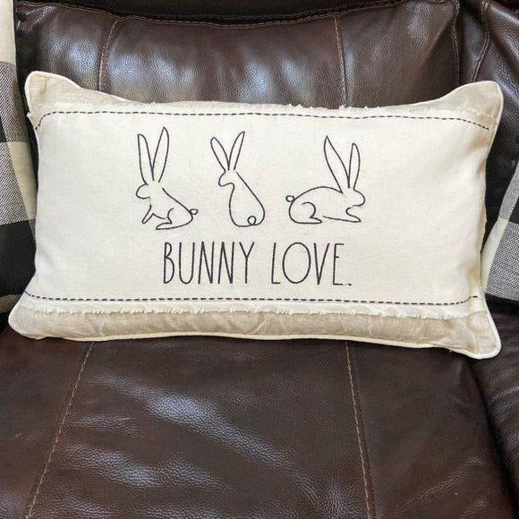 Bunny Love Rae Dunn Pillow