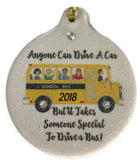 School Bus Driver Blessing Porcelain Ornament Safety Guard - Laurie G Creations