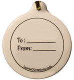 I Love You More Than All the Waves in the Sea Porcelain Christmas Ornament - Laurie G Creations