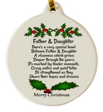 Father Daughter Porcelain Ornament Simple Honest Pure Strength Love Trust - Laurie G Creations