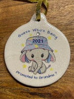 Guess Who Is Gonna Be a Grandma ? Promoted 2021 2022 Christmas Ornament