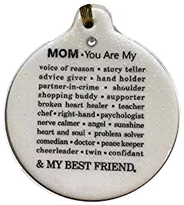 BFF Mom Best Friend Porcelain Ornament Simple Honest Pure Strength Love Trust Christian - Laurie G Creations