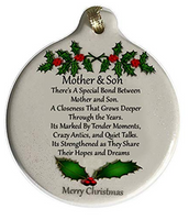 Mother & Son Porcelain Ornament Gift Boxed Christmas Love Special Bond Mom BFF - Laurie G Creations