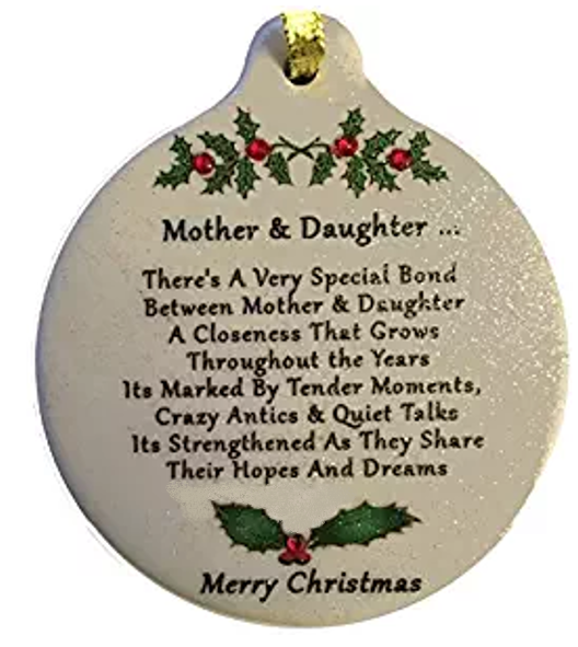 Mother and Daughter Porcelain Ornament Gift Boxed Hope Dream - Laurie G Creations