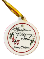 Music is the Voice of the Soul Porcelain Ornament Love Christmas Musician Dancer Sing - Laurie G Creations