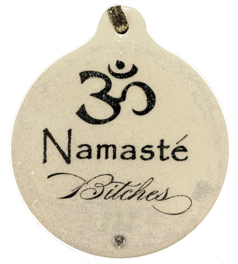 Namaste B*tches Porcelain Ornament Sassy Love Friendship Sparkling Rhinestone - Laurie G Creations