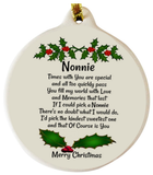 Nonnie Blessing Porcelain Ornament Rhinestone Simple Pure Grandmother Love - Laurie G Creations