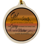Pride Serenity Prayer Porcelain Hanging Gift Ornament Celebrate Sobriety Trust Faith - Laurie G Creations