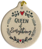 Queen of Everything Porcelain Christmas Ornament Gift Boxed - Laurie G Creations