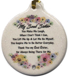 Soul Sister Porcelain Christmas Ornament Gift My Love Friend Thank You - Laurie G Creations