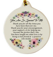 You Are So Special to Me Porcelain Ornament Simple Honest Pure Strength Love Trust - Laurie G Creations