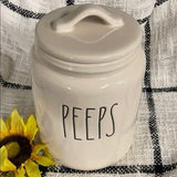 PEEPS Rae Dunn Ceramic Canister Candy Jar